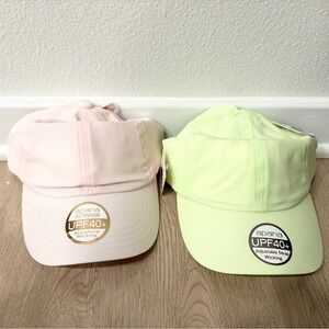 Apana UPF 40+ Moisture-Wicking Hats – Pink & Light Green